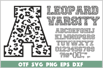 Leopard Varsity Font for Sports & Creative Projects