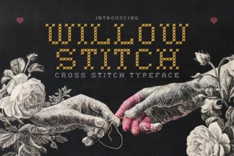Willow Stitch Font for Embroidery Project Ideas