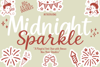 Midnight Sparkle Duo: a Creative Font for Design Projects