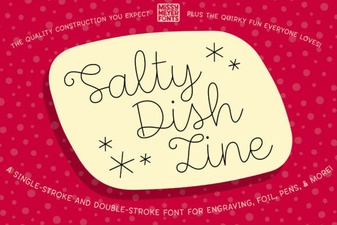 Salty Dish: a Line Font for Creative Typography
